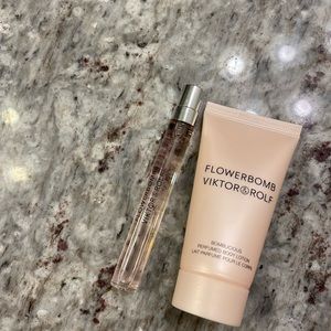 Viktor&Rolf travel size Flowerbomb and body lotion